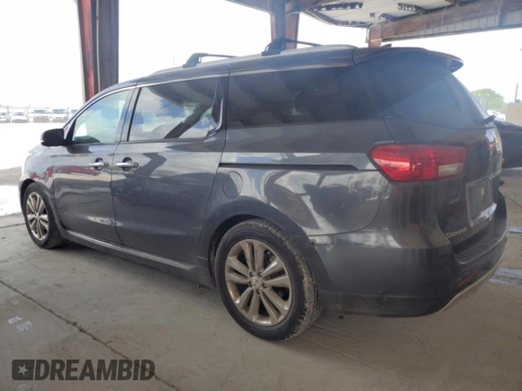 2017 Kia Sedona SX-L with VIN KNDME5C17H6327833, listed as a Copart auction lot 50885245 with 21,967 mi miles and Salvage Title. Bid and sale history available at carsss.com. Image 2.