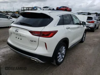 2022 Infiniti QX50 Essential with VIN 3PCAJ5CBXNF117489, listed as a Copart auction lot 68356262 with 4,379 mi miles and . Bid and sale history available at DreamBid. Image 3.
