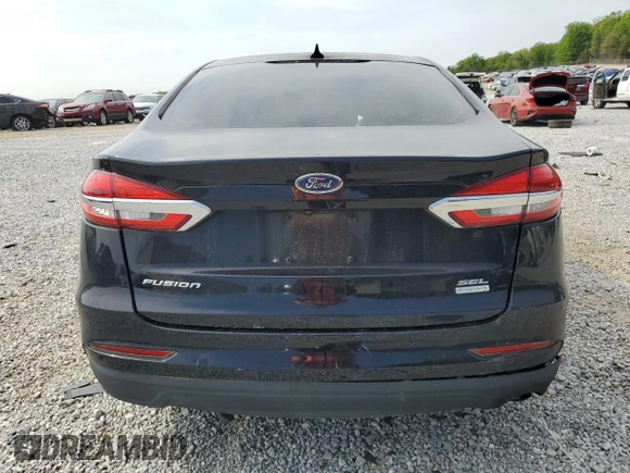 2019 Ford Fusion SEL with VIN 3FA6P0CD3KR116452, listed as a Copart auction lot 52957975 with 160,894 mi miles and Clean Title. Bid and sale history available at carsss.com. Image 6.