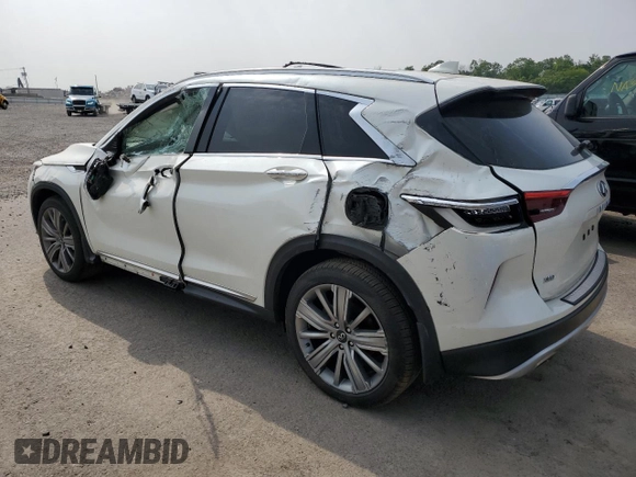 2021 Infiniti QX50 Essential z VIN 3PCAJ5CB2MF119218, wystawiony jako Copart lot #60081225 z przebiegiem 34 481 mil mil oraz Szkoda całkowita • Salvage title. Historia ofert i sprzedaży dostępna na DreamBid. Obrazek 2.