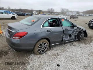 2017 Mercedes-Benz C 300 with VIN 55SWF4KBXHU210325, listed as a Copart auction lot 48869295 with 49,331 mi miles and Salvage Title. Bid and sale history available at carsss.com. Image 3.