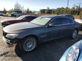 2014 BMW 7 Series 740Li with VIN WBAYE4C57ED137758, listed as a Copart auction lot 42347085 with 121,776 mi miles and Salvage Title. Bid and sale history available at carsss.com. Image 1.