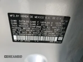 2015 Honda Fit EX-L with VIN 3HGGK5H86FM701195, listed as a Copart auction lot 50150885 with 0 mi miles and Salvage Title. Bid and sale history available at carsss.com. Image 12.