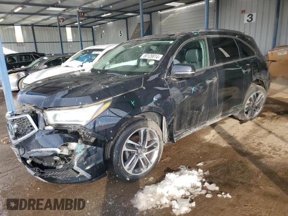 2018 Acura MDX Advance with VIN 5J8YD4H8XJL014076, listed as a Copart auction lot 80128814 with 42,482 mi miles and Clean Title. Bid and sale history available at carsss.com. Image 1.