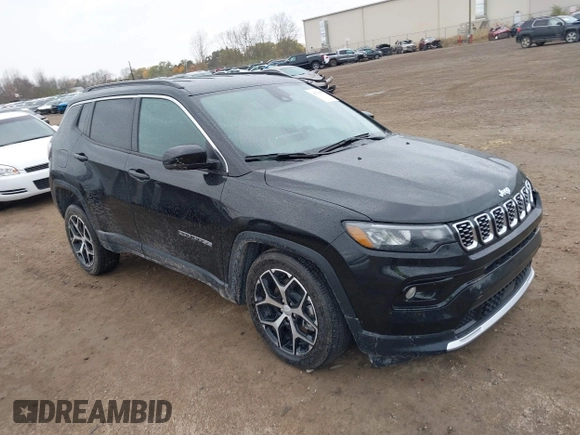 2024 Jeep Compass Limited z VIN 3C4NJDCN1RT141824, wystawiony jako IAAI lot #40741507 z przebiegiem 3 028 mil mil oraz . Historia ofert i sprzedaży dostępna na DreamBid. Obrazek 1.