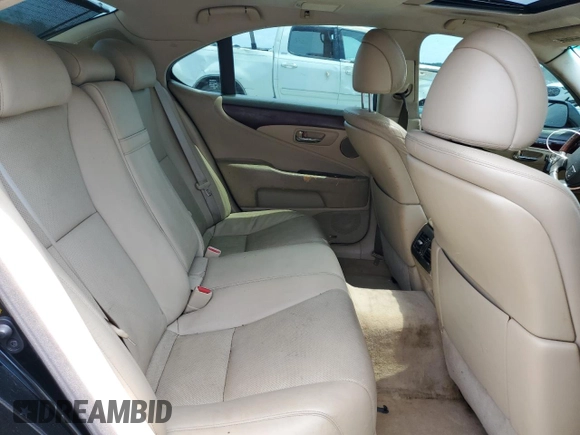 2008 Lexus LS 460 with VIN JTHBL46F385060578, listed as a Copart auction lot 55403235 with 321,933 mi miles and Salvage title. Bid and sale history available at DreamBid. Image 10.