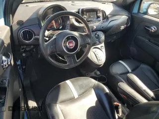 2017 FIAT 500e with VIN 3C3CFFGEXHT565603, listed as a Copart auction lot 61594175 with 57,428 mi miles and Salvage title. Bid and sale history available at DreamBid. Image 8.