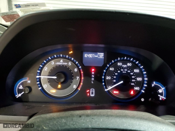 2012 Honda Odyssey EX with VIN 5FNRL5H44CB072084, listed as a Copart auction lot 50025805 with 164,907 mi miles and Salvage Title. Bid and sale history available at carsss.com. Image 9.