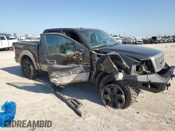 2007 Ford F-150 XLT with VIN 1FTPW14V77KC10974, listed as a Copart auction lot 52393455 with 167,297 mi miles and Salvage Title. Bid and sale history available at DreamBid. Image 4.
