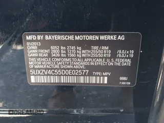 2013 BMW X5 xDrive35i z VIN 5UXZV4C55D0E02577, wystawiony jako IAAI lot #41764316 z przebiegiem 14 274 mil mil oraz . Historia ofert i sprzedaży dostępna na DreamBid. Obrazek 9.