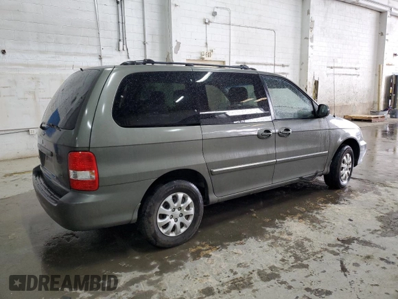 2005 Kia Sedona LX with VIN KNDUP132656723226, listed as a Copart auction lot 52886115 with 0 mi miles and Salvage Title. Bid and sale history available at carsss.com. Image 3.