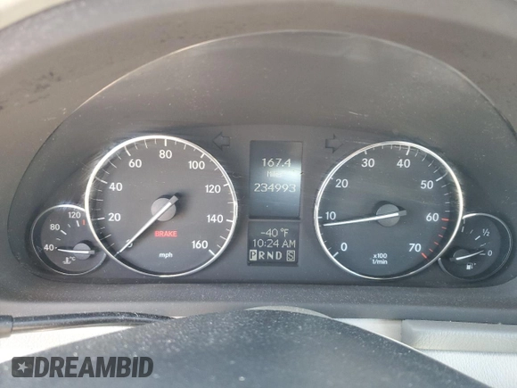 2005 Mercedes-Benz C 230 Kompressor with VIN WDBRF40J75F606095, listed as a Copart auction lot 76104344 with 234,993 mi miles and Salvage title. Bid and sale history available at DreamBid. Image 9.