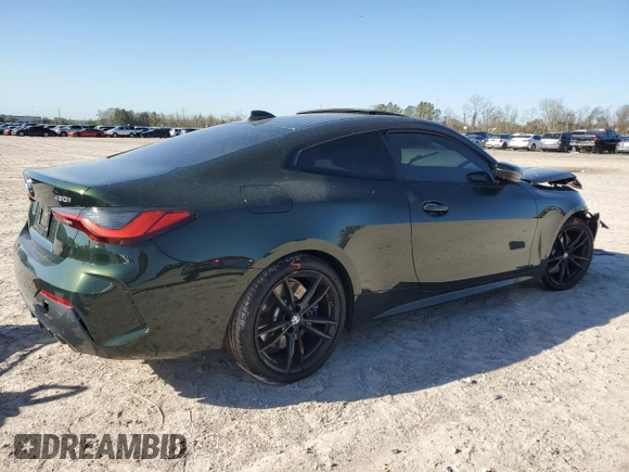 2021 BMW 4 Series 430i xDrive with VIN WBA73AP04MCG51086, listed as a Copart auction lot 48615345 with 36,513 mi miles and Salvage Title. Bid and sale history available at carsss.com. Image 3.