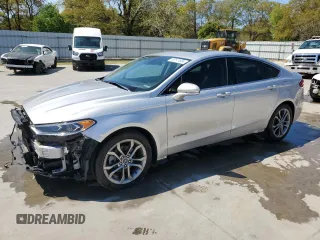 2019 Ford Fusion Hybrid Titanium with VIN 3FA6P0RU7KR206436, listed as a Copart auction lot 46141634 with 52,730 mi miles and Non Repairable. Bid and sale history available at carsss.com. Image 1.
