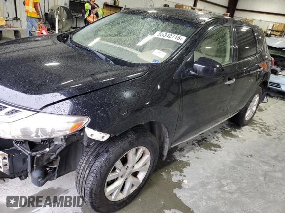 2013 Nissan Murano SV with VIN JN8AZ1MW5DW304060, listed as a Copart auction lot 55340715 with 119,532 mi miles and Salvage title. Bid and sale history available at DreamBid. Image 1.