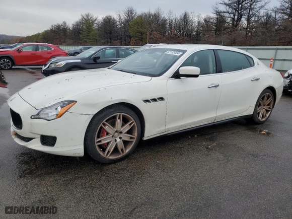 2015 Maserati Quattroporte S Q4 with VIN ZAM56RRA4F1158232, listed as a Copart auction lot 82135484 with 87,905 mi miles and Salvage Title. Bid and sale history available at carsss.com. Image 1.