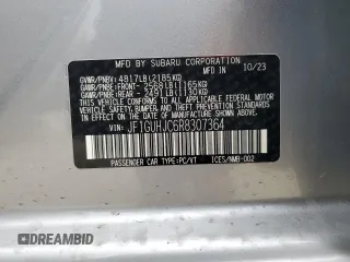 2024 Subaru Impreza RS with VIN JF1GUHJC6R8307364, listed as a Copart auction lot 83651704 with 0 mi miles and Salvage Title. Bid and sale history available at carsss.com. Image 12.
