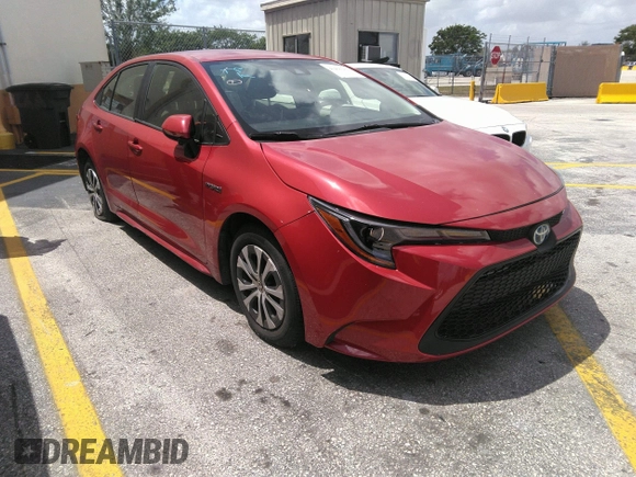 2021 Toyota Corolla Hybrid LE with VIN JTDEAMDE5MJ012662, listed as a IAAI auction lot 41421205 with 138,533 mi miles. Bid and sale history available at carsss.com. Image 1.
