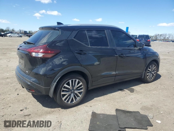 2022 Nissan Kicks SV with VIN 3N1CP5CVXNL526274, listed as a Copart auction lot 50654805 with 78,185 mi miles and Salvage Title. Bid and sale history available at carsss.com. Image 3.