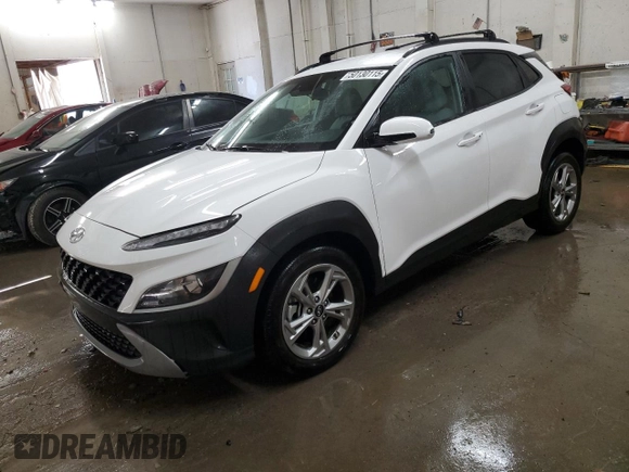 2023 Hyundai Kona SEL with VIN KM8K6CABXPU041341, listed as a Copart auction lot 50130115 with 32,024 mi miles and Salvage Title. Bid and sale history available at DreamBid. Image 1.