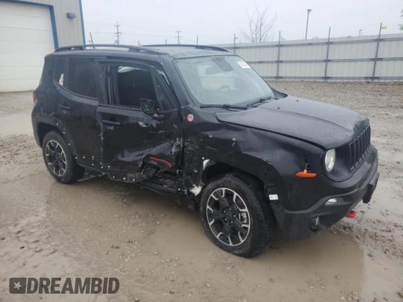 2023 Jeep Renegade Trailhawk with VIN ZACNJDC11PPP59062, listed as a Copart auction lot 58335455 with 9,392 mi miles and Salvage title. Bid and sale history available at DreamBid. Image 4.