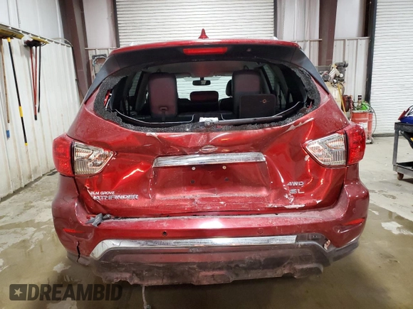 2019 Nissan Pathfinder SL with VIN 5N1DR2MM4KC615325, listed as a Copart auction lot 50473765 with 81,361 mi miles and Salvage Title. Bid and sale history available at carsss.com. Image 6.