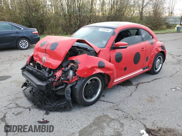 2013 Volkswagen Beetle with VIN 3VWHX7AT8DM604332, listed as a Copart auction lot 79781264 with 125,692 mi miles and Salvage Title. Bid and sale history available at DreamBid. Image 1.