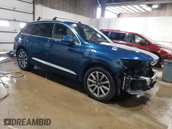 2018 Audi Q7 Premium Plus with VIN WA1LAAF73JD032143, listed as a Copart auction lot 57399785 with 97,893 mi miles and Salvage title. Bid and sale history available at DreamBid. Image 4.