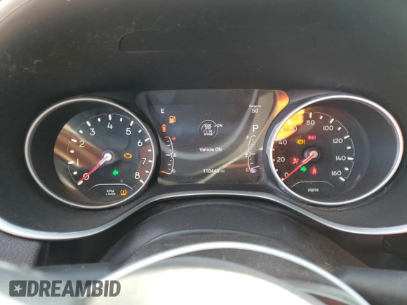 2020 Jeep Compass Limited with VIN 3C4NJDCB4LT221275, listed as a Copart auction lot 46360405 with 110,443 mi miles and Salvage Title. Bid and sale history available at carsss.com. Image 9.
