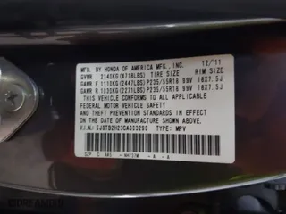 2012 Acura RDX with VIN 5J8TB2H23CA003290, listed as a IAAI auction lot 41424030 with 115,049 mi miles. Bid and sale history available at carsss.com. Image 9.