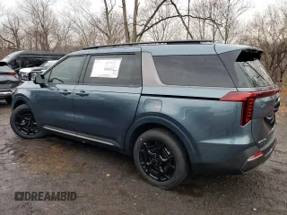 2025 Kia Carnival SX with VIN KNDNE5K34S6463044, listed as a Copart auction lot 85937664 with 0 mi miles and Salvage Title. Bid and sale history available at carsss.com. Image 2.