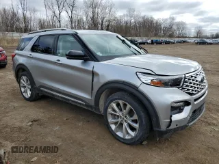 2021 Ford Explorer Platinum with VIN 1FM5K8HCXMGB63695, listed as a Copart auction lot 52802925 with 42,766 mi miles and Salvage Title. Bid and sale history available at carsss.com. Image 4.
