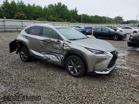 2016 Lexus NX 200t with VIN JTJYARBZXG2026374, listed as a Copart auction lot 56768335 with 122,379 mi miles and Salvage title. Bid and sale history available at DreamBid. Image 4.
