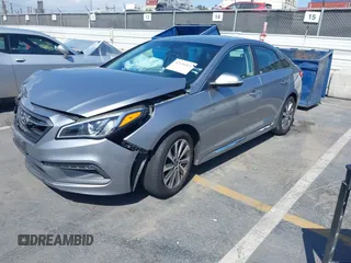 2015 Hyundai Sonata Sport with VIN 5NPE34AF2FH055486, listed as a IAAI auction lot 42136411 with 110,706 mi miles and . Bid and sale history available at DreamBid. Image 17.