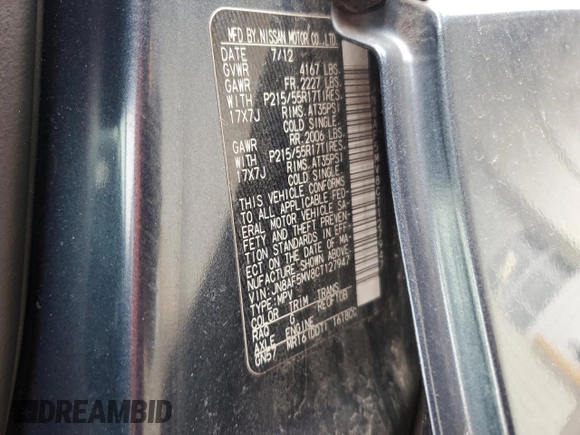 2012 Nissan Juke SV with VIN JN8AF5MV8CT127947, listed as a Copart auction lot 47010215 with 89,799 mi miles and Salvage Title. Bid and sale history available at carsss.com. Image 16.