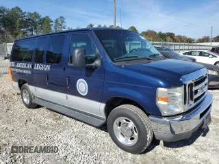 2008 Ford Econoline Passenger XL with VIN 1FMNE11L48DA51670, listed as a Copart auction lot 77653154 with 124,127 mi miles and Salvage title. Bid and sale history available at DreamBid. Image 4.