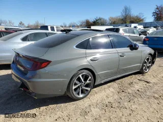 2023 Hyundai Sonata SEL Plus with VIN KMHL44J27PA258640, listed as a Copart auction lot 76592513 with 7,878 mi miles and Salvage Title. Bid and sale history available at carsss.com. Image 3.