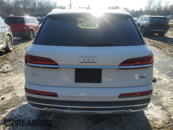 2021 Audi Q7 Premium Plus with VIN WA1LJAF76MD019892, listed as a Copart auction lot 87602805 with 42,407 mi miles and Salvage title. Bid and sale history available at DreamBid. Image 6.