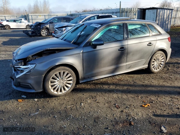 2017 Audi A3 Sportback e-tron Premium with VIN WAUUPBFF4HA054506, listed as a Copart auction lot 83016984 with 46,608 mi miles and Salvage Title. Bid and sale history available at carsss.com. Image 1.