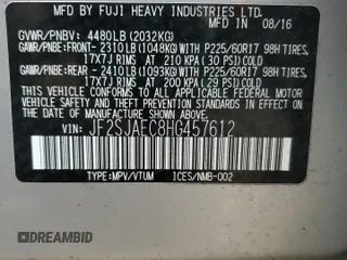 2017 Subaru Forester Premium with VIN JF2SJAEC8HG457612, listed as a Copart auction lot 48426095 with 99,157 mi miles and Salvage Title. Bid and sale history available at carsss.com. Image 13.