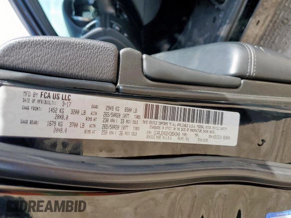 2017 Jeep Grand Cherokee Altitude with VIN 1C4RJEAG2HC854348, listed as a Copart auction lot 60745715 with 87,594 mi miles and Salvage title. Bid and sale history available at DreamBid. Image 13.