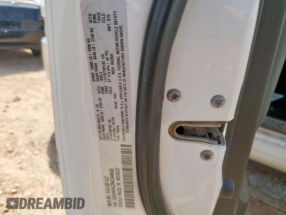 2022 Ram 2500 Tradesman z VIN 3C6UR5HL2NG346645, wystawiony jako Copart lot #60166845 z przebiegiem 70 932 mil mil oraz Szkoda całkowita • Salvage title. Historia ofert i sprzedaży dostępna na DreamBid. Obrazek 13.