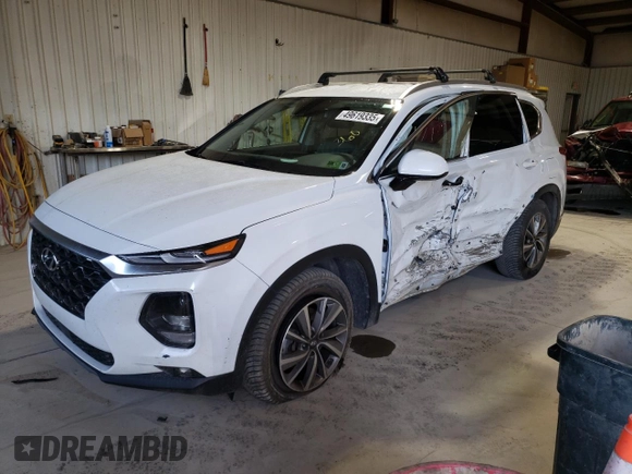 2020 Hyundai Santa Fe SEL with VIN 5NMS3CAD2LH300288, listed as a Copart auction lot 49619335 with 72,123 mi miles and Salvage Title. Bid and sale history available at carsss.com. Image 1.