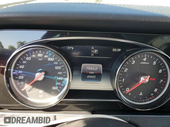 2018 Mercedes-Benz E-Class E 400 with VIN WDD1J6FB0JF020685, listed as a Copart auction lot 48435895 with 49,602 mi miles and Clean Title. Bid and sale history available at carsss.com. Image 9.