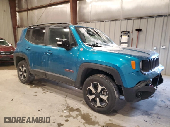 2022 Jeep Renegade Trailhawk with VIN ZACNJDC15NPN80147, listed as a Copart auction lot 87847065 with 52,037 mi miles and Salvage Title. Bid and sale history available at DreamBid. Image 4.