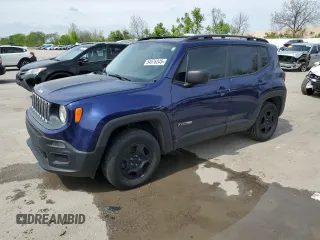 2016 Jeep Renegade Sport with VIN ZACCJBAT7GPC82897, listed as a Copart auction lot 54576245 with 145,217 mi miles and Clean Title. Bid and sale history available at carsss.com. Image 1.