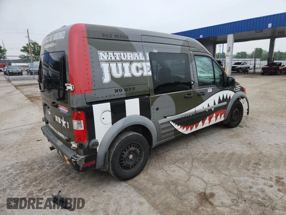 2011 Ford Transit Connect XLT with VIN NM0LS7DN9BT069791, listed as a Copart auction lot 59962725 with 228,380 mi miles and Salvage title. Bid and sale history available at DreamBid. Image 3.