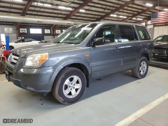 2007 Honda Pilot LX with VIN 5FNYF181X7B028436, listed as a Copart auction lot 52872865 with 203,708 mi miles and Salvage Title. Bid and sale history available at carsss.com. Image 1.