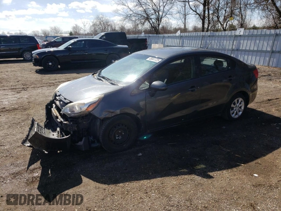 2013 Kia Rio LX with VIN KNADM4A30D6235780, listed as a Copart auction lot 49041725 with 190,529 mi miles and Clean Title. Bid and sale history available at carsss.com. Image 1.