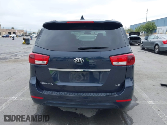 2017 Kia Sedona LX with VIN KNDMB5C14H6250704, listed as a IAAI auction lot 42074227 with 229,369 mi miles. Bid and sale history available at carsss.com. Image 16.